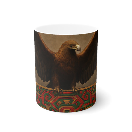 Eagle Warrior Spirit - White Ceramic Mug, 11oz and 15oz