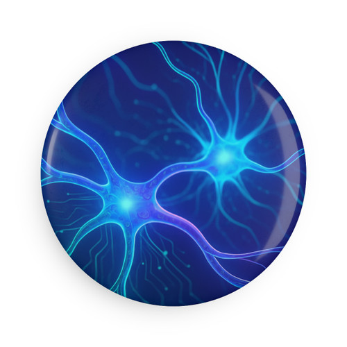 Neural Dreamscape - Button Magnet, Round (1 & 10 pcs) Neural Dreamscape - Button Magnet, Round (1 & 10 pcs)