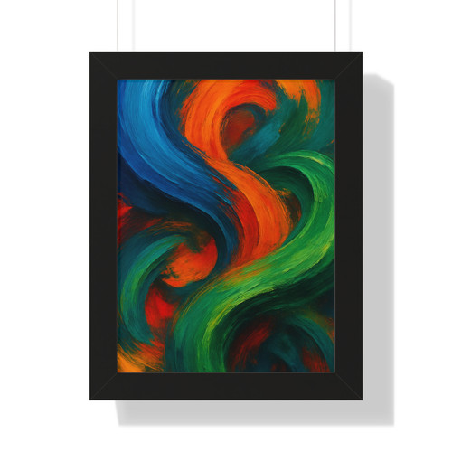 Whimsical Brushstrokes - Framed Vertical Poster
