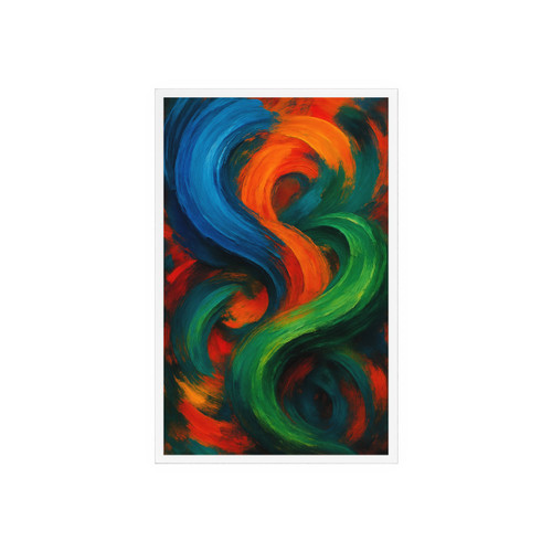 Whimsical Brushstrokes - Acrylic Sign with Wooden Stand