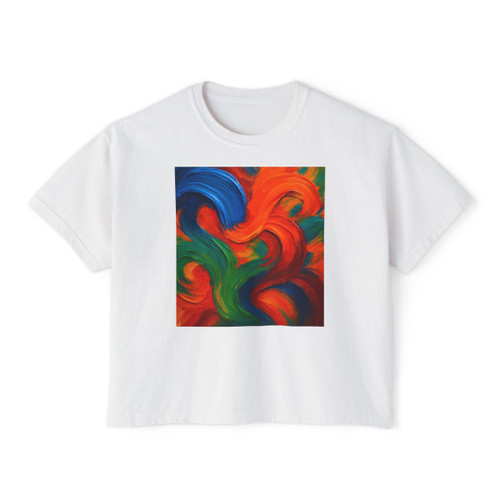 Whimsical Brushstrokes - Women's Boxy Tee