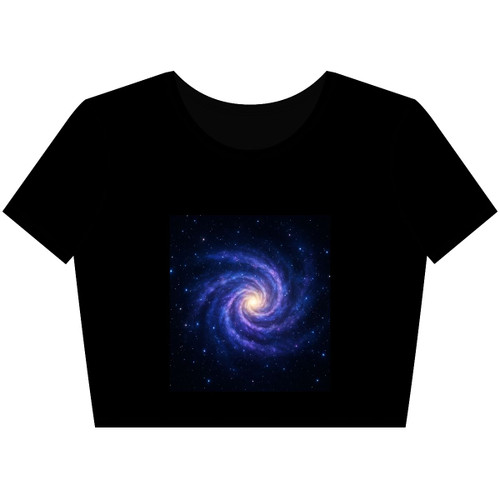 Galactic Embrace - Women’s Poly-Cotton Crop Tee