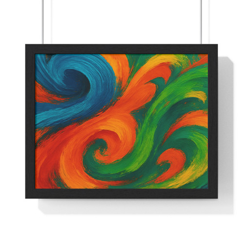 Whimsical Brushstrokes - Horizontal Framed Poster
