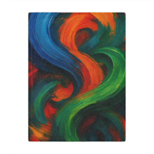 Whimsical Brushstrokes - Minky Blanket