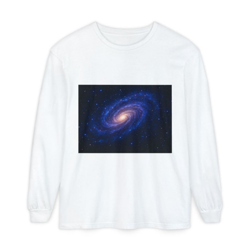 Galactic Embrace - Unisex Garment-dyed Long Sleeve T-Shirt Galactic Embrace - Unisex Garment-dyed Long Sleeve T-Shirt