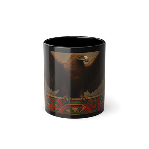 Eagle Warrior Spirit - Black Coffee Cup, 11oz