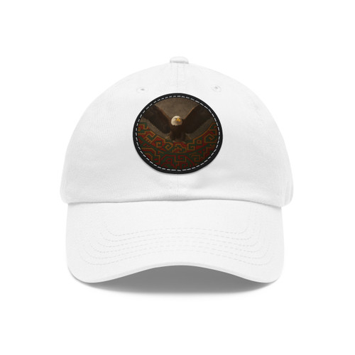 Eagle Warrior Spirit - Dad Hat with Leather Patch (Round)