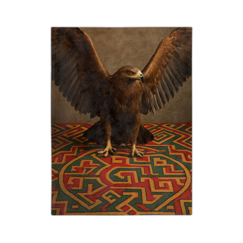 Eagle Warrior Spirit - Velveteen Microfiber Blanket