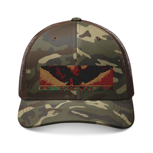 Eagle Warrior Spirit - Camouflage Trucker Hat (Embroidery)
