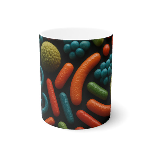 Microbial Cosmos - White Ceramic Mug, 11oz and 15oz