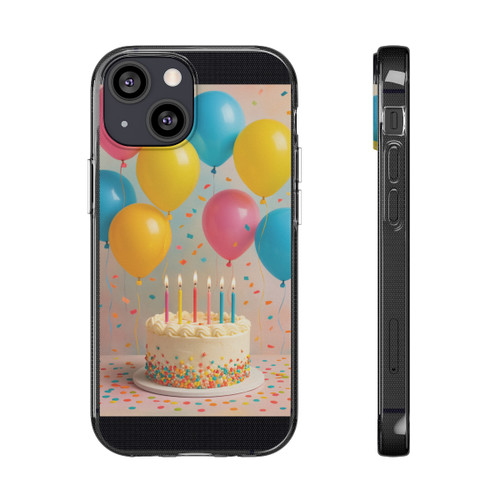 Joyful Birthday Bash - Clear Silicone Phone Cases