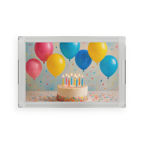 Joyful Birthday Bash - Acrylic Serving Tray