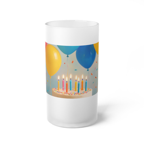 Joyful Birthday Bash - Frosted Glass Beer Mug