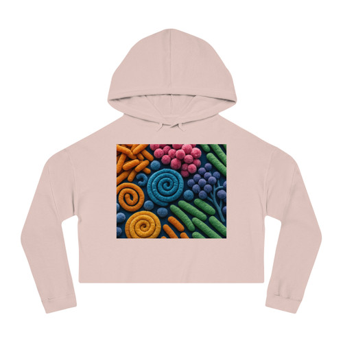 Microbial Cosmos - Women’s Cropped Hooded Sweatshirt