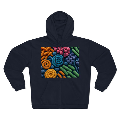 Microbial Cosmos - Unisex Hooded Zip Sweatshirt