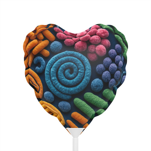 Microbial Cosmos - Balloons (Round and Heart-shaped), 6"