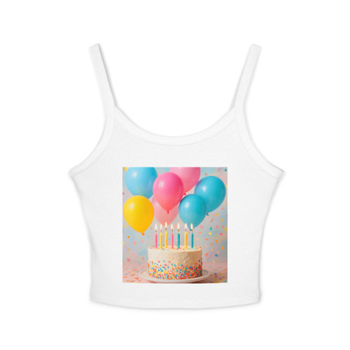 Joyful Birthday Bash - Women's Spaghetti Strap Tank Top