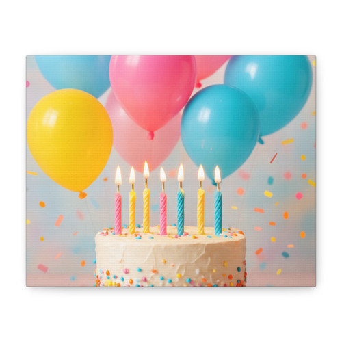 Joyful Birthday Bash - Matte Canvas, Stretched, 1.25"