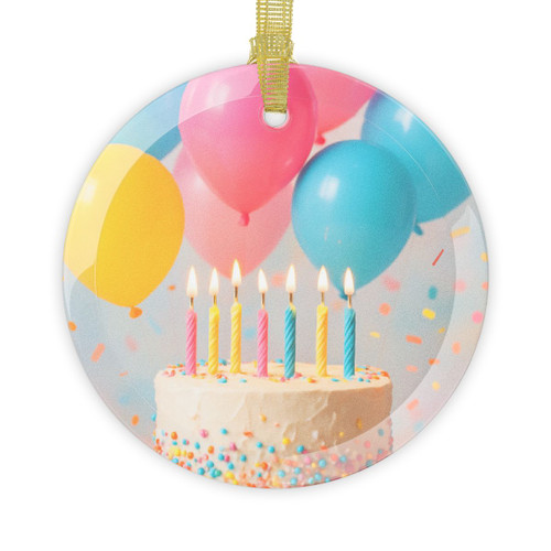 Joyful Birthday Bash - Glass Ornaments
