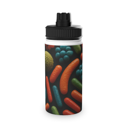 Microbial Cosmos - Stainless Steel Water Bottle, Sports Lid