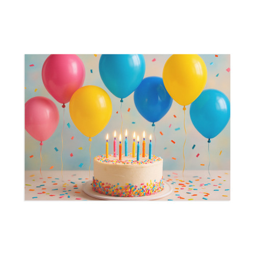 Joyful Birthday Bash - Fine Art Postcards