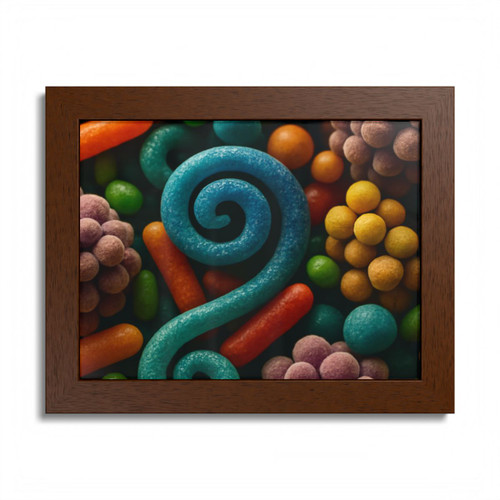 Microbial Cosmos - Framed Poster, Multi-Color