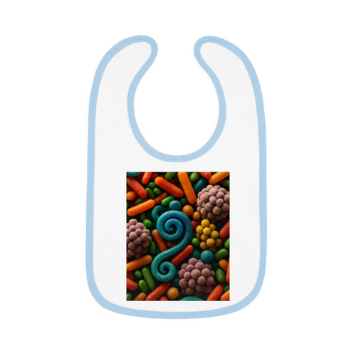 Microbial Cosmos - Baby Contrast Trim Jersey Bib