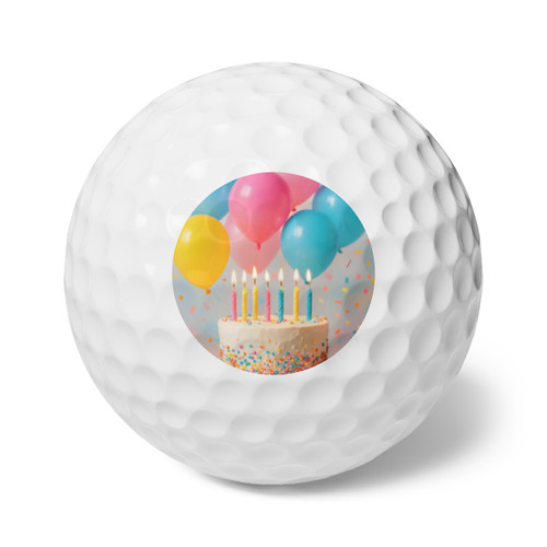 Joyful Birthday Bash - Golf Balls, 6pcs