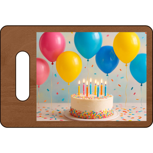 Joyful Birthday Bash - Wooden Cutting Board (Engraving)