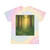Misty Dawn Over Ancient Redwood Forest - Tie-Dye Tee, Spiral