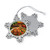 Flavorful Journeys - Pewter Snowflake Ornament