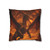 Golden Ember Serpent - Square Poly Canvas Pillowcase