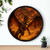 Golden Ember Serpent - Wall Clock