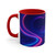 Digital Dreamscape - Colorful Accent Mugs, 11oz