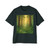 Misty Dawn Over Ancient Redwood Forest - Men's Heavy Oversized Tee