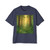 Misty Dawn Over Ancient Redwood Forest - Men's Heavy Oversized Tee