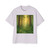 Misty Dawn Over Ancient Redwood Forest - Men's Heavy Oversized Tee