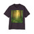 Misty Dawn Over Ancient Redwood Forest - Men's Heavy Oversized Tee