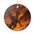 Golden Ember Serpent - Ceramic Decoration Ornament, (1pc)