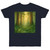 Misty Dawn Over Ancient Redwood Forest - Single Jersey T-shirt