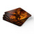 Golden Ember Serpent - Corkwood Coaster Set