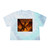Golden Ember Serpent - Women's Tie-Dye Crop Tee