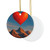 Brave Heart Rising - Decorative Ceramic Ornaments, Double-Sided (1pc, 3pcs, 5pcs, 10pcs)