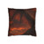 Golden Ember Serpent - Spun Polyester Square Pillowcase