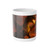 Golden Ember Serpent - White Ceramic Mug, 11oz