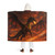 Golden Ember Serpent - Hooded Sherpa Fleece Blanket