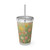 Bunny Blossom Parade - Sunsplash Tumbler with Straw, 16oz