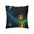 Digital Currency Wave - Tufted Floor Pillow, Square