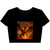 Golden Ember Serpent - Women’s Poly-Cotton Crop Tee Golden Ember Serpent - Women’s Poly-Cotton Crop Tee