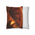 Golden Ember Serpent - Faux Suede Square Pillowcase